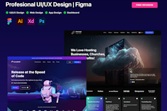 create a UI UX design website, app, and  dashboard with figma