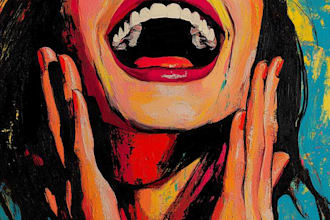 abstract art, portrait, oil paint, digital art for you