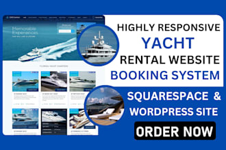 build yacht website cruise boat rental page jet ski airplane booking website