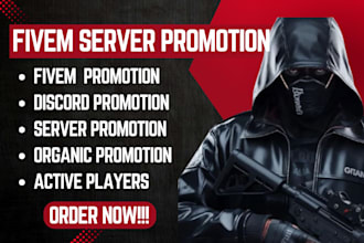 fivem server promotion, discord server promotion,  fivem server ads discord