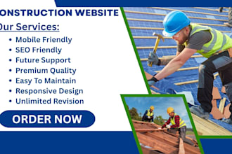 design professional construction website, hvac, and roofing website