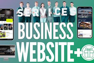 build your company business wordpress website with logo and business card