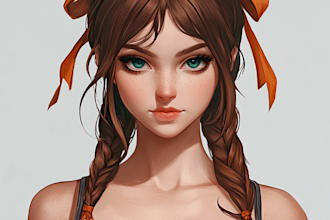 do custom 2d game character for you