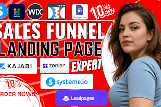 set up sales funnel on clickfunnels, systeme io, mailerlite automation, forms