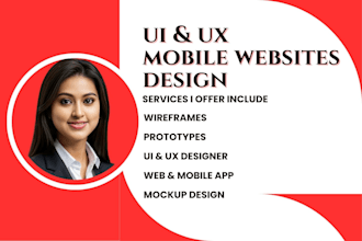 design modern UI UX wireframes and mobile app mockups and prototypes in figma