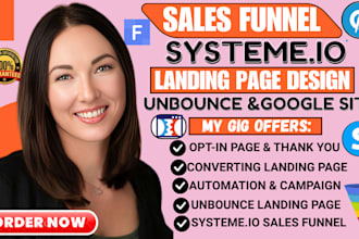 build systeme io sales funnel, systeme io, clickfunnels landing page, systeme io