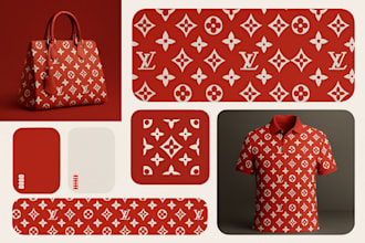design custom luxury monogram patterns for branding and textiles