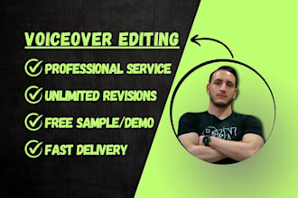 edit and master human or ai voiceover for youtube and tiktok