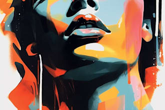 unique abstract art, portrait and digital art for you