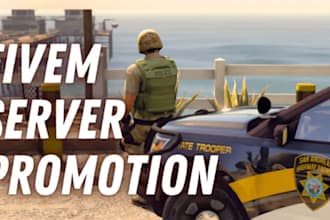do discord promotion for rust server,dm, fivem server, dayz, game serverdm, five