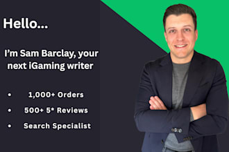 be your english igaming SEO writer for your brand or website