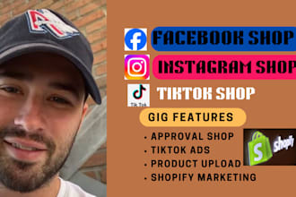 set up tiktok shop, set up facebook shop instagram shop tiktok dropshipping shop