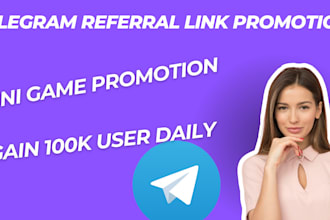 telegram referral link, mini game promotion to hit 50m users to telegram bot