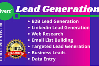 find email address, phone number, b2b leads and data entry