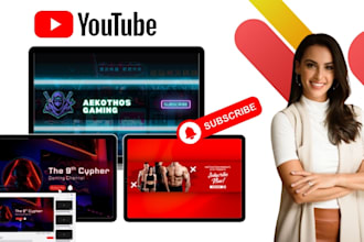 design youtube thumbnails, channel art, banners, video covers