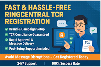do ringcentral business tcr registration, setup a2p 10dlc ringcentral vicidial