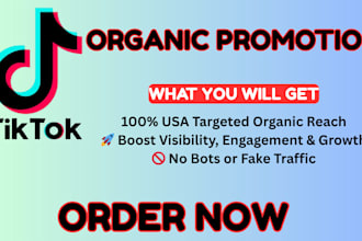 do organic tiktok video promotion to 10m usa targeted audience