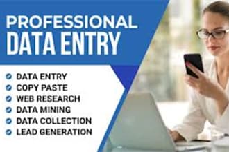 do excel data entry, convert PDF image text into word