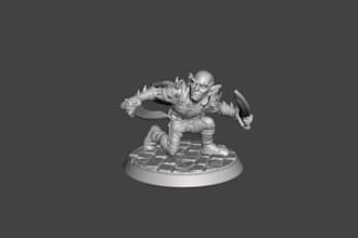 do 3d fantasy character,figures miniature, warriors tabletop statues 3d printing