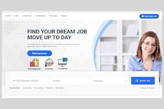 design job board website recruitment staffing website job portal agency website