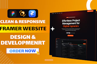 create a modern figma to framer website or landing page