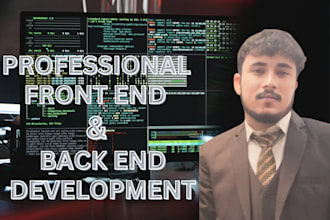 create a full stack website front end or back end