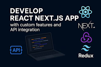 develop react next js web application with custom features and API integration