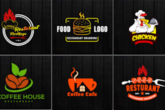 provide restaurant logo and food, bbq, cafe, coffee shop