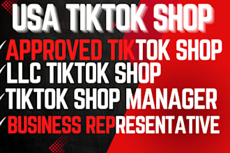 setup USA tiktok shop US tiktok account USA tiktok shop business representative