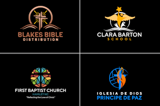 be create best christian ministry or modern church logo design