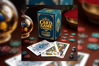 do custom card game design, card illustration, card frame design board game