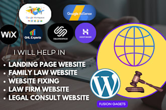 redesign law landing page website law lead intake systems booking legal blog seo