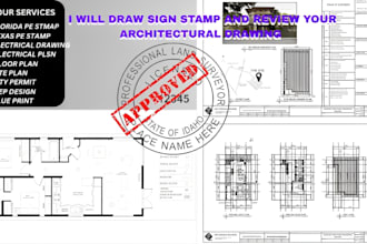 review sign stamp electrical structural architectural drawing for city permit
