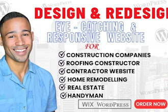 design modern construction, contractor, renovation, remodelling and hvac website