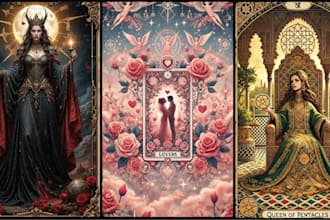 create intuitively designed tarot decks infused with healing energy