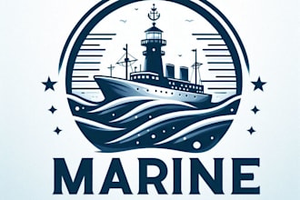 design awesome bear, boxing club and marine logo