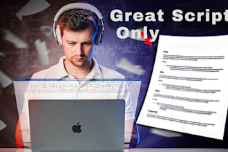 write documentary style youtube scripts for you