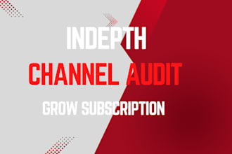 youtube channel audit and help you grow subscription with recommendation