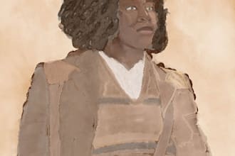 paint a digital watercolor portrait