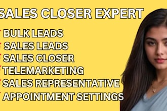 sales closer sales person telemarketing virtual assistant b2b lead skip tracing