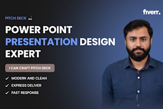 design powerpoint presentation and investor pitch deck for your business