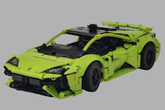 design lego set creation, moc, lego technics car, building, xml part, PDF manual
