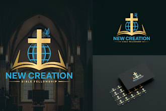 do modern christian ministry religious and church logo