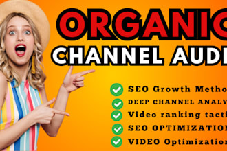 optimize youtube channel SEO and provide channel audit for higher ranking