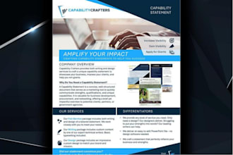 design a professional capability statement for government contracts
