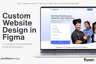 design a custom figma landing page