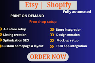 design, redesign or clone your shopify or etsy pod merch store, redesign shopify