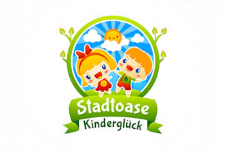 do modern cute kids baby children daycare childcare logo and any graphics design