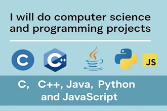 do computer science and programming projects in c, cplus, java, python, os task