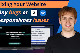 fix any bugs and optimize responsiveness on your webflow or framer website